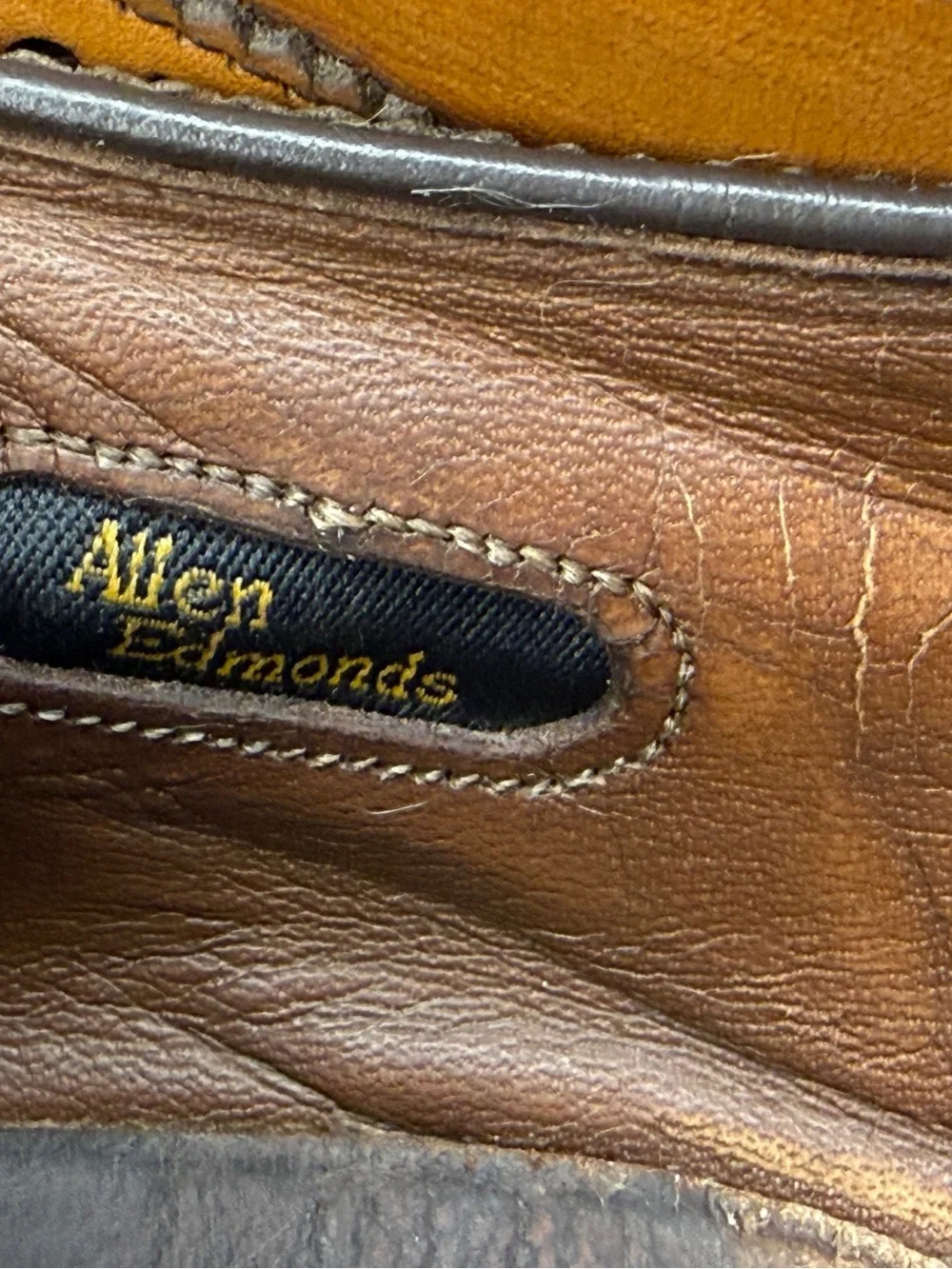 Allen Edmonds Cognac Brown Brogue Cap-Toe Oxfords